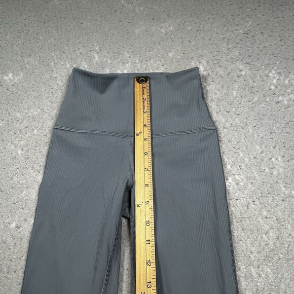 Lululemon Mini-Flared Pant Womens 0 Blue Gray Align High-Rise Ribbed Inseam 31” - Picture 6 of 12